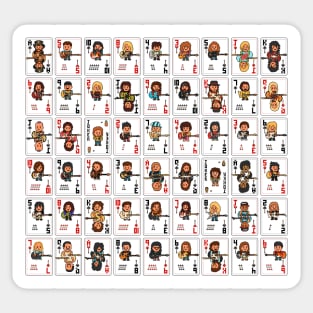 Set of All 54 Pixelrockstars Playing Cards Sticker